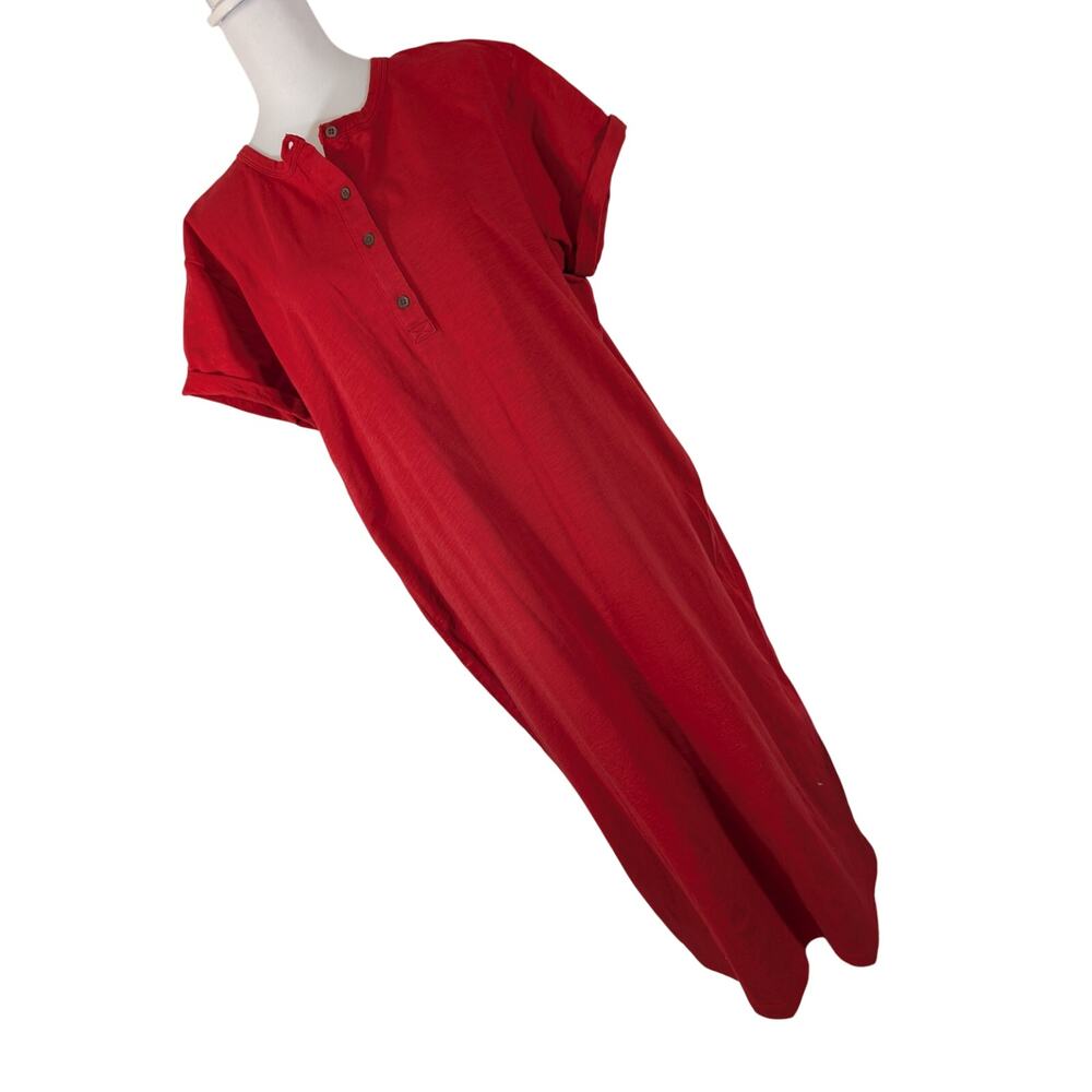 OLD NAVY! RICH RED 100% COTTON OVERSIZED & ROOMY T-SHIRT DRESS! SIZE XL TALL